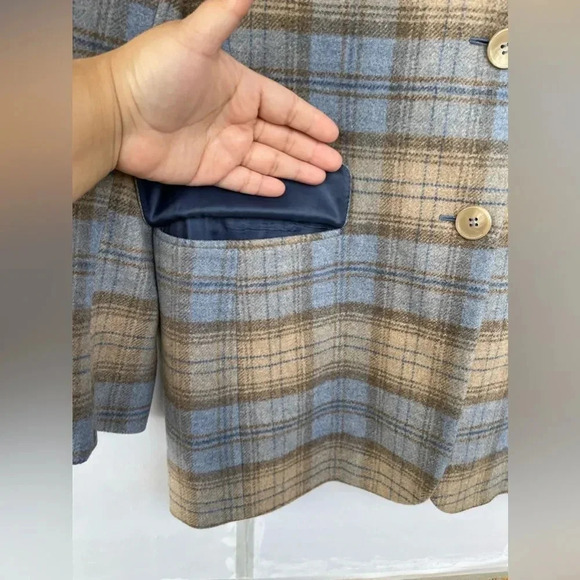 Gianluca Isaia Sport Coat, Cashmere + Wool plaid size 44R - Picture 9 of 16